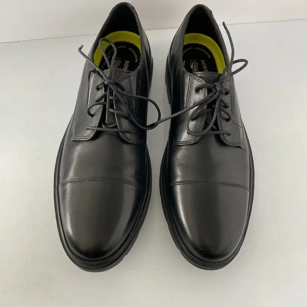 Mens Bostonian Black Leather Waterproof Shoes Size 9.5 Office Work Lightweight‎